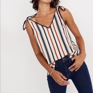 Madewell Tie-Strap Top in Ace Stripe